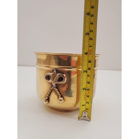 Vintage 1980s brass Planter, Plant Holder, Succulent Pot, brass Plant Pot, brass - Picture 10 of 10